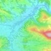 Topografische kaart Łososina Górna, hoogte, reliëf
