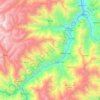 Topografische kaart Huacar, hoogte, reliëf