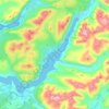 Topografische kaart Loch Etive, hoogte, reliëf