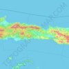Topografische kaart Gorontalo, hoogte, reliëf