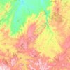 Topografische kaart Presidente Olegário, hoogte, reliëf