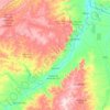 Topografische kaart Januária, hoogte, reliëf