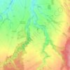 Topografische kaart Čistá, hoogte, reliëf