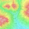 Topografische kaart Shibukawa, hoogte, reliëf