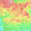 Topografische kaart Jistebnice, hoogte, reliëf