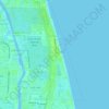 Topografische kaart Juno Beach, hoogte, reliëf