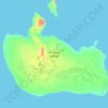 Topografische kaart Air force Island, hoogte, reliëf