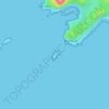 Topografische kaart Chicken Island, hoogte, reliëf