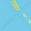 Topografische kaart Kepulauan Mentawai, hoogte, reliëf