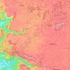 Topografische kaart Siddapura taluk, hoogte, reliëf