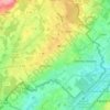 Topografische kaart Prévessin-Moëns, hoogte, reliëf