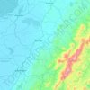 Topografische kaart Hulu Sungai Tengah, hoogte, reliëf