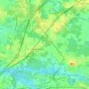 Topografische kaart Westampton, New Jersey, hoogte, reliëf