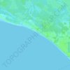 Topografische kaart Mexico Beach, hoogte, reliëf