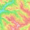 Topografische kaart Ceillac, hoogte, reliëf