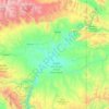 Topografische kaart Uintah County, hoogte, reliëf
