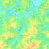 Topografische kaart Curciat-Dongalon, hoogte, reliëf
