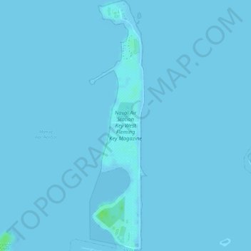 Topografische kaart Fleming Key, hoogte, reliëf
