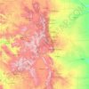 Topografische kaart Colorado, hoogte, reliëf