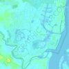Topografische kaart Pelican Waters, hoogte, reliëf