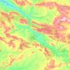 Topografische kaart Puebla de Don Rodrigo, hoogte, reliëf