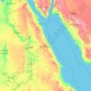 Topografische kaart Red Sea, hoogte, reliëf