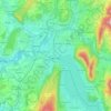 Topografische kaart Annecy, hoogte, reliëf