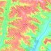 Topografische kaart Bouloc-en-Quercy, hoogte, reliëf