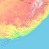 Topografische kaart Eastern Cape, hoogte, reliëf