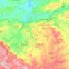 Topografische kaart Vire Normandie, hoogte, reliëf