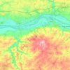 Topografische kaart Mauges-sur-Loire, hoogte, reliëf