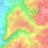 Topografische kaart Cadier en Keer, hoogte, reliëf