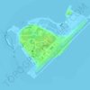 Topografische kaart Woody Island, hoogte, reliëf
