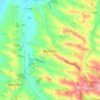 Topografische kaart Monblanc, hoogte, reliëf