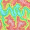 Topografische kaart Bohan, hoogte, reliëf
