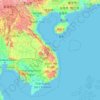 Topografische kaart Vietnam, hoogte, reliëf