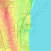 Topografische kaart North Chicago, hoogte, reliëf