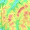 Topografische kaart Bradford Woods, hoogte, reliëf