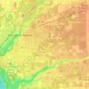 Topografische kaart Town of Grand Rapids, hoogte, reliëf