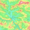 Topografische kaart Byas, hoogte, reliëf