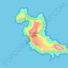 Topografische kaart Isla Santa Clara, hoogte, reliëf
