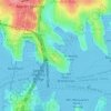 Topografische kaart Kirribilli, hoogte, reliëf