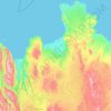 Topografische kaart Norðurþing, hoogte, reliëf