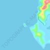 Topografische kaart Depeldet Island, hoogte, reliëf