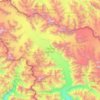 Topografische kaart Siachen Glacier, hoogte, reliëf