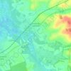 Topografische kaart Chivres-en-Laonnois, hoogte, reliëf