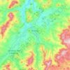 Topografische kaart Klatovy, hoogte, reliëf