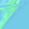 Topografische kaart Port Aransas, hoogte, reliëf