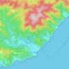 Topografische kaart Tossa de Mar, hoogte, reliëf