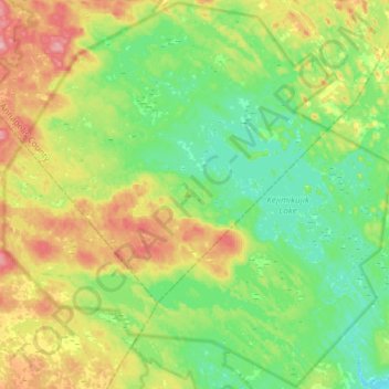 Topografische kaart Kejimkujik National Park, hoogte, reliëf